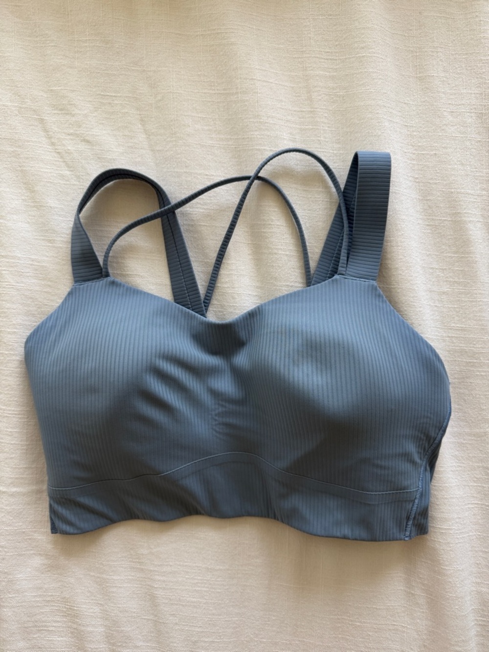 lululemon like a cloud ribbed long line bra size 8